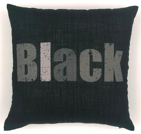 Funda de cojín decorativa COLORES NEGRO
