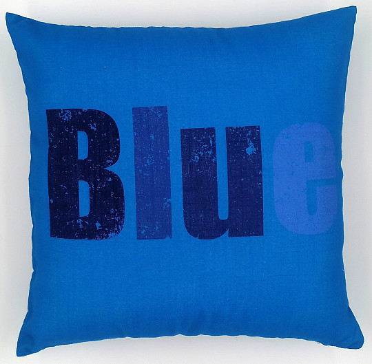 Funda de cojín decorativa COLORES AZUL