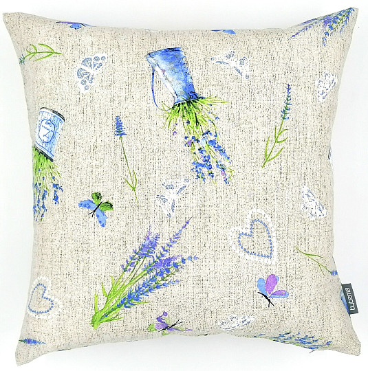 Funda de almohada decorativa AZUL LAVANDA