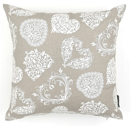 Funda de cojín decorativa NATUR CORAZONES