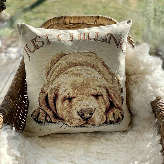 Funda de cojín tapiz PES JUST CHILLING