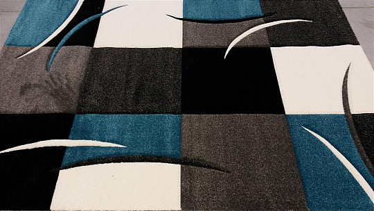 Alfombra pieza moderna MOND MERINO turquesa