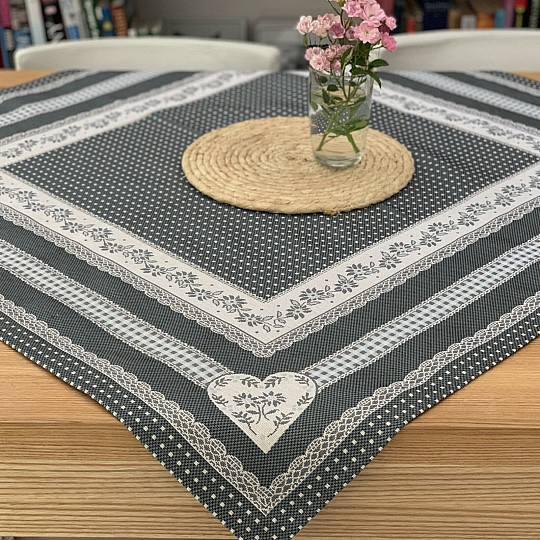 Mantel tapiz y chal SELSKÁ JIZBA gris