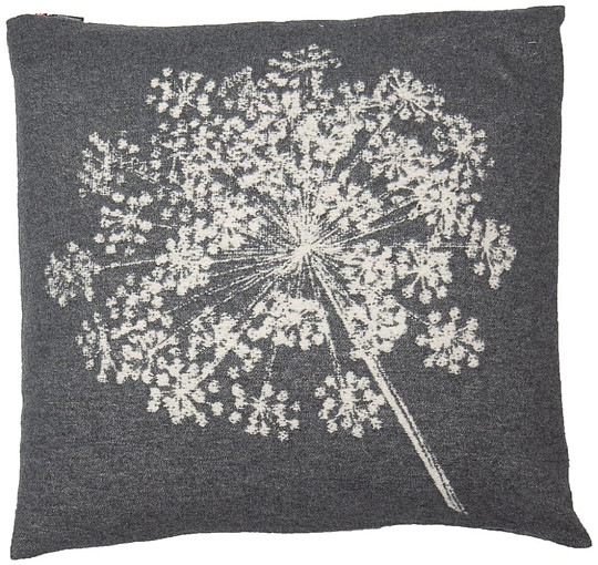 Funda de almohada con flor de jade - antracita