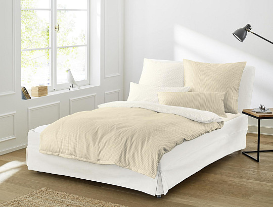 Ropa de cama de satén de lujo LINEA 8021-80 crema