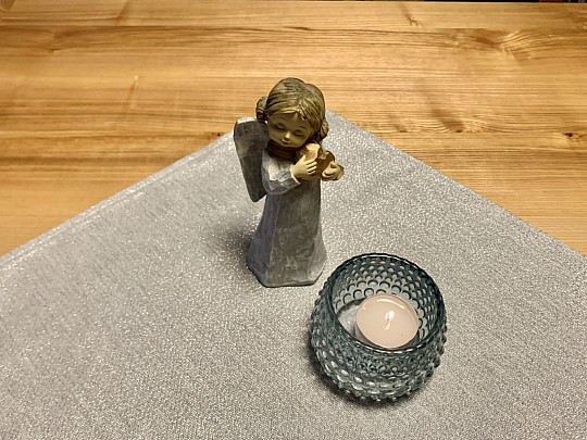 Mesa navideña FLASH plata