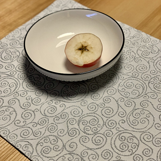 Mantel navideño adorno FLASH plateado