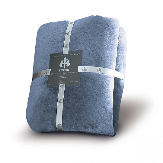 Manta suave RELAX azul-gris 23