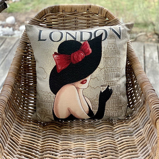 Funda de cojín tapiz LADY LONDON