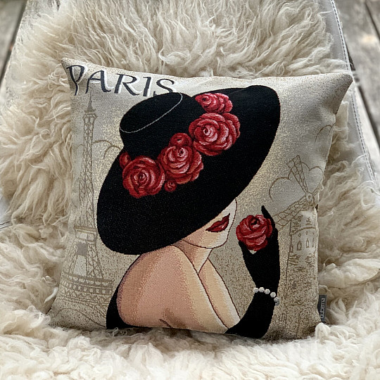 Funda de almohada tapiz LADY PARIS
