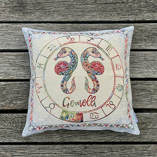 Funda de cojín tapiz ZODIAC Géminis