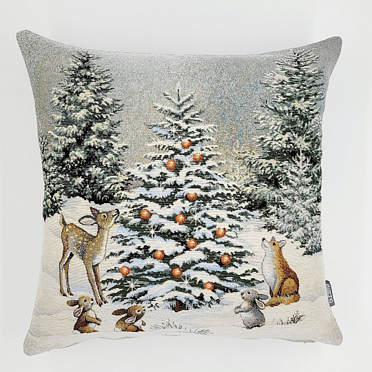 Funda tapiz navideño ANIMALES EN EL ÁRBOL