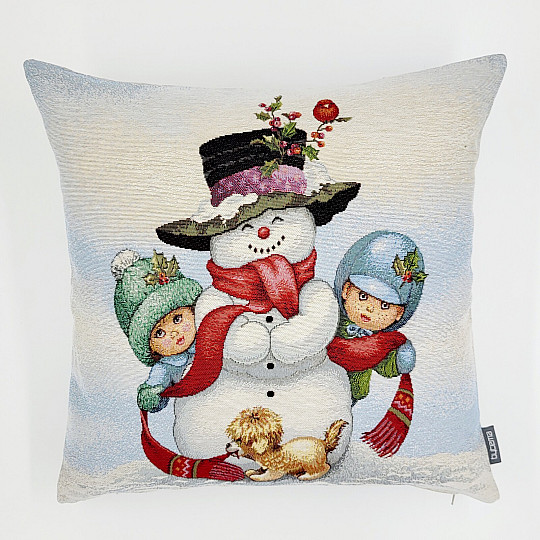Tapiz navideño MUÑECO DE NIEVE CON NIÑOS