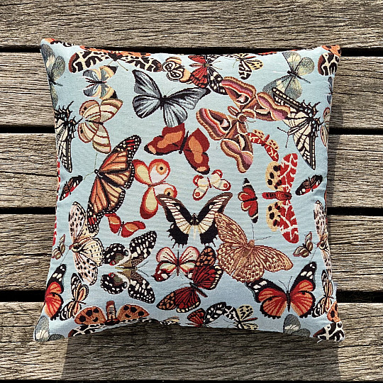 Funda de cojín tapiz MARIPOSAS