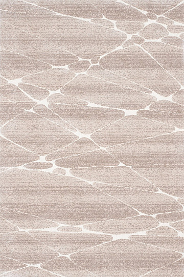 Alfombra pieza BOHO geométrica beige / blanco