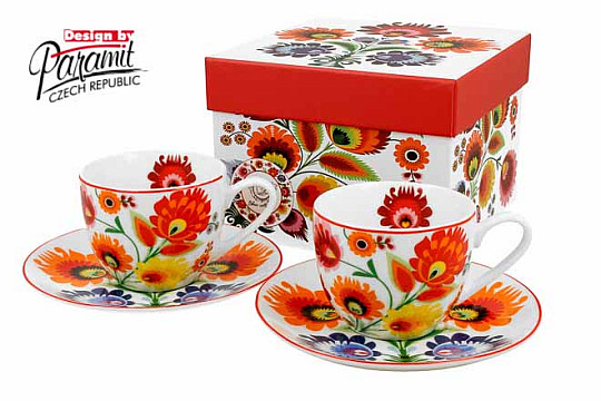 Juego de 2 tazas de espresso de porcelana Lowic espresso shape