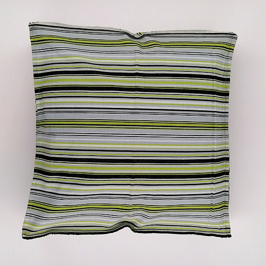 Funda de cojín raya-verde