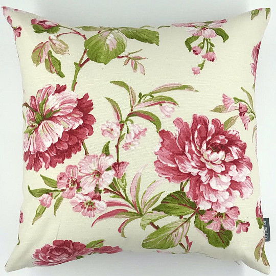 Funda decorativa LAURA flor grande rosa
