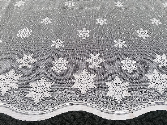 Cortina jacquard NAVIDEÑA con vidrieras FLAKES II