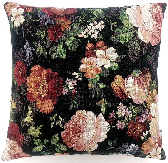 Funda de almohada tapiz ROSA NEGRA