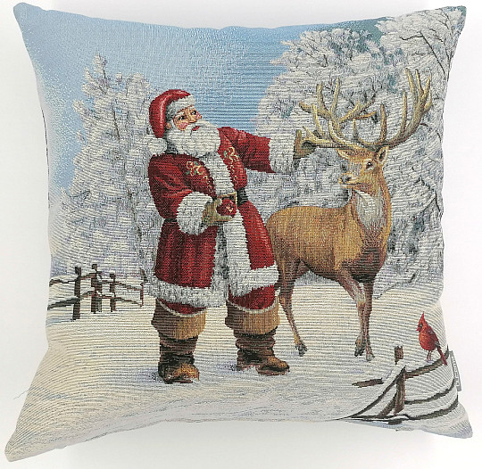 Funda tapiz navideño SANTA CON VENADO