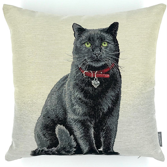 Funda de cojín tapiz GATO NEGRO