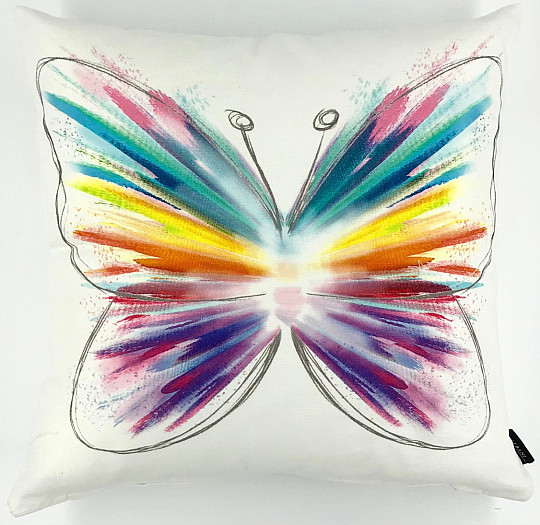 Funda de cojín decorativa MARIPOSA PASTEL