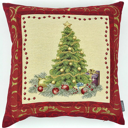Funda de almohada decorativa navideña ÁRBOL EN UN MARCO