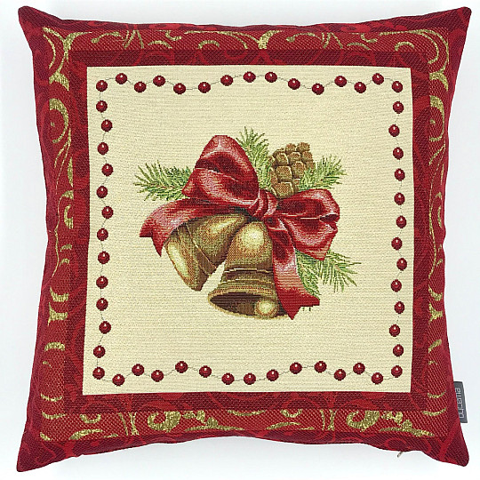 Funda de almohada decorativa navideña BELL IN A FRAME