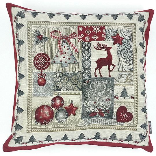 Funda de almohada de tapiz navideño FELIZ NAVIDAD