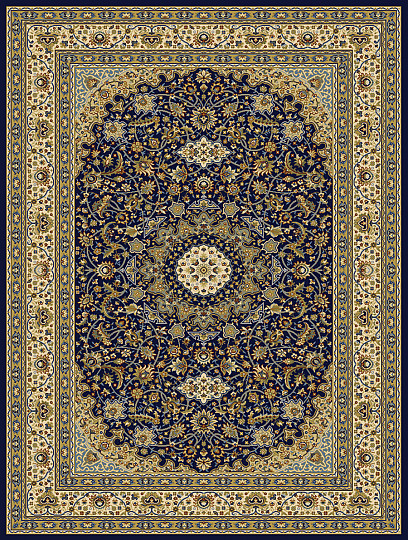 Alfombra pieza KENDRA 711 azul / beige