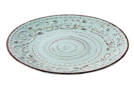 Plato Llano RELIEVE AZUL 21X2 CM