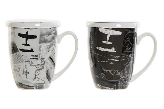 Juego de té de aviación con colador 300 ml.