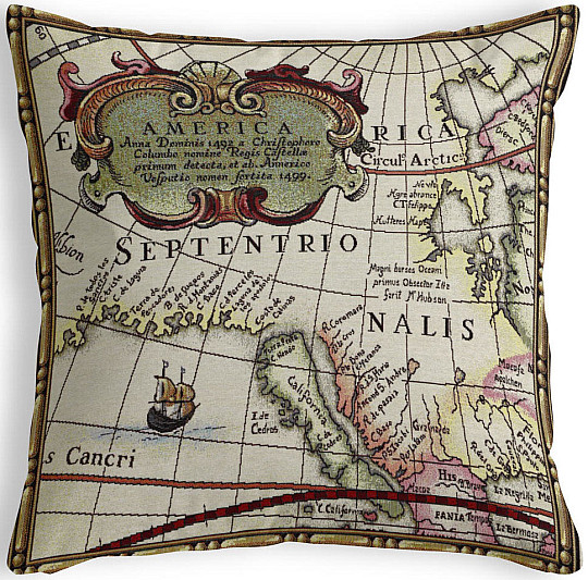 Funda de cojín tapiz grande TERRA MERCATOR