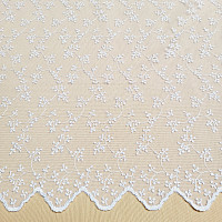 Cortina bordada de lujo TINY WHITE Twig