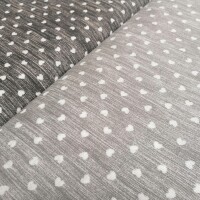 Tela decorativa Naira corazones gris