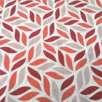 Tela decorativa Coord hojas rojo