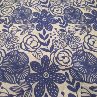 Tela decorativa PIPO FLOR AZUL