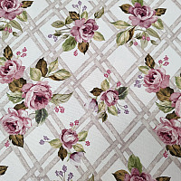 Tela decorativa CASTLE ROSE GRID