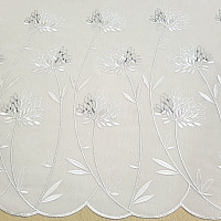 Cortina de lujo GERSTER 11868 bordado beige
