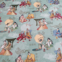 Tela decorativa JAPÓN VERDE
