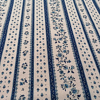 Tela de algodón MAJOLIKA raya azul
