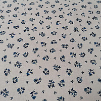 Tela de algodón MAJOLIKA flor azul