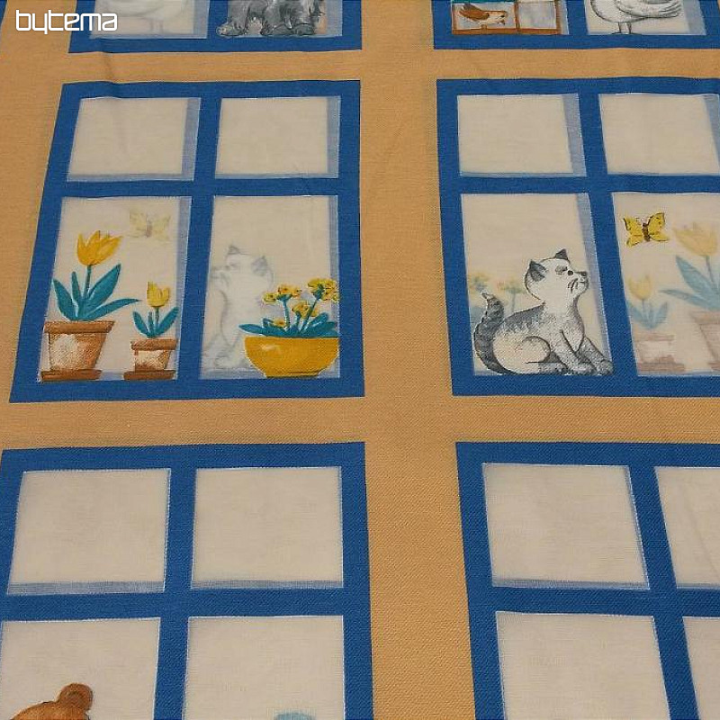 Tela decorativa infantil Animales en la ventana II