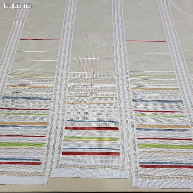Cortina infantil en vidriera - jacquard Rayas de colores