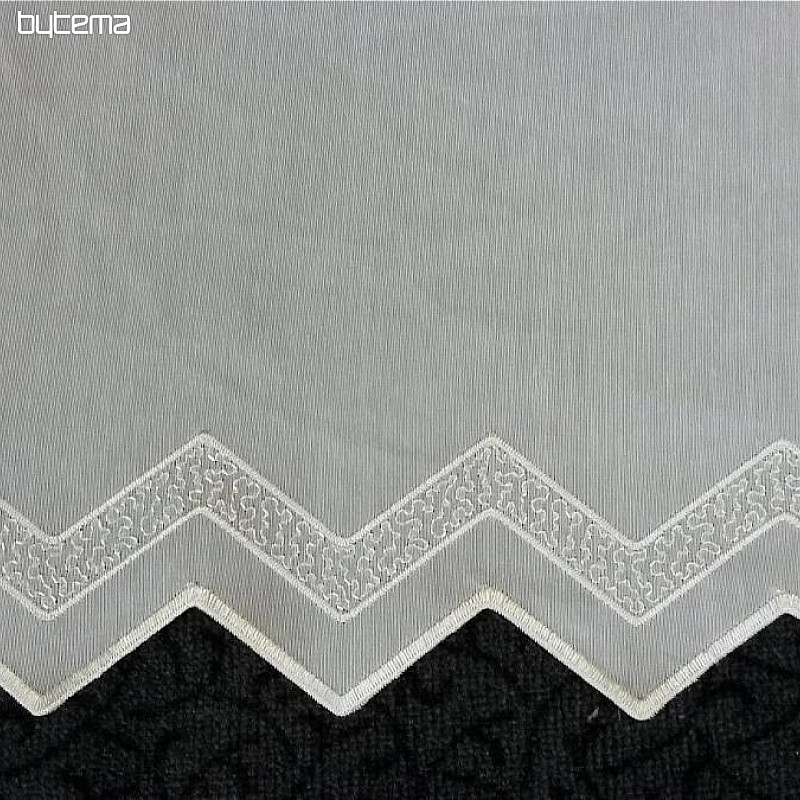 Cortina bordada moderna G blanca