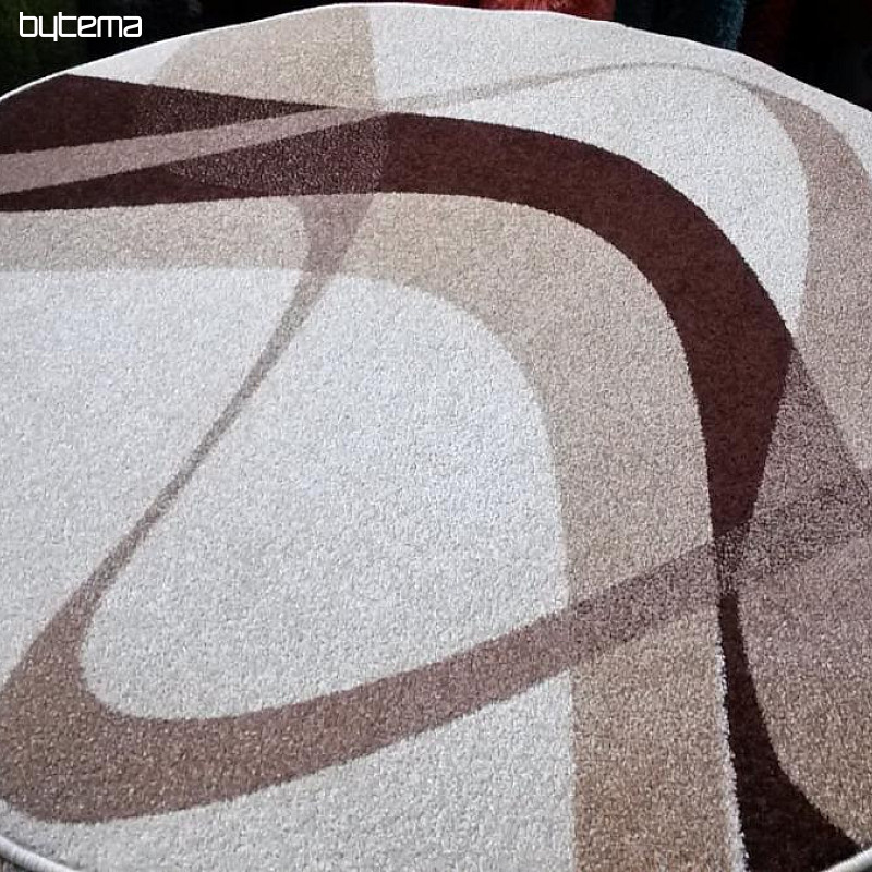 alfombra circular MARRÓN crema