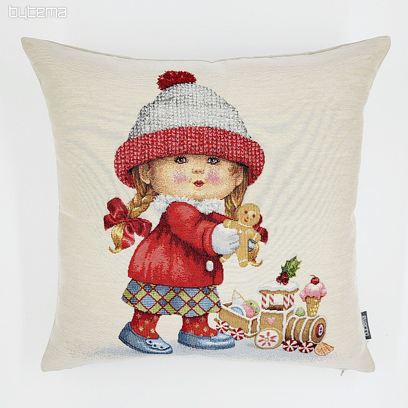 Funda tapiz navideño NIÑA CON JUGUETE