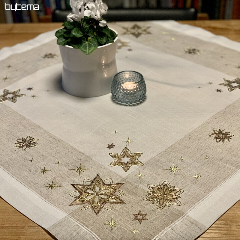 Mantel navideño bordado, Mantón de estrellas