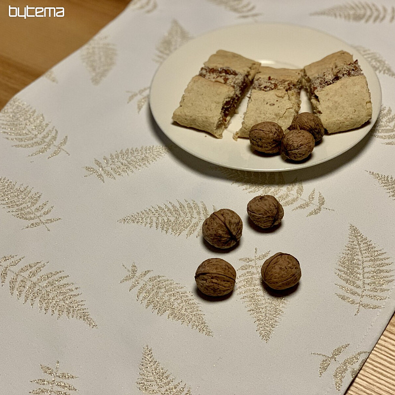 Manteles y pañuelos navideños HOJAS I ORO
